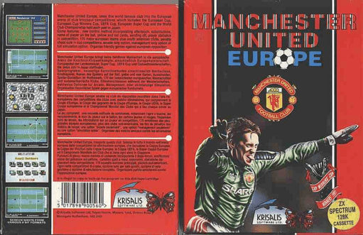 Manchester United Europe box art for ZX Spectrum
